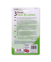 3PC PLASTIC NAIL BRUSHES